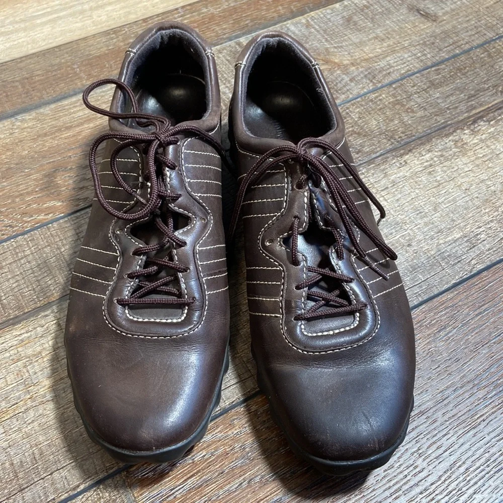 Timberland Brown Leather Oxford Sneakers Size 9.5